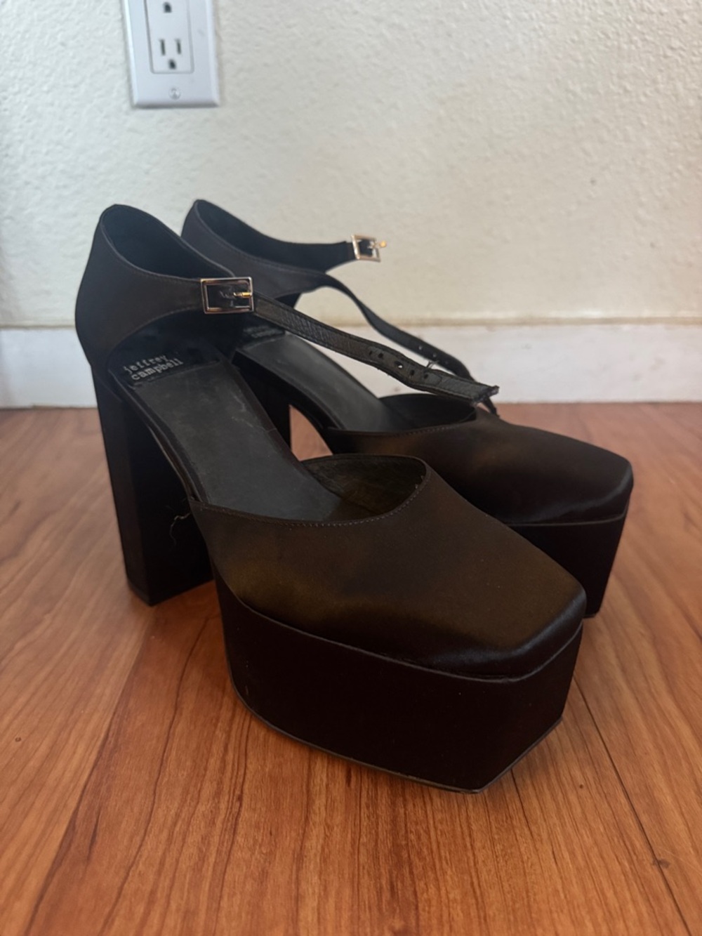 Jeffrey Campbell satin high heels